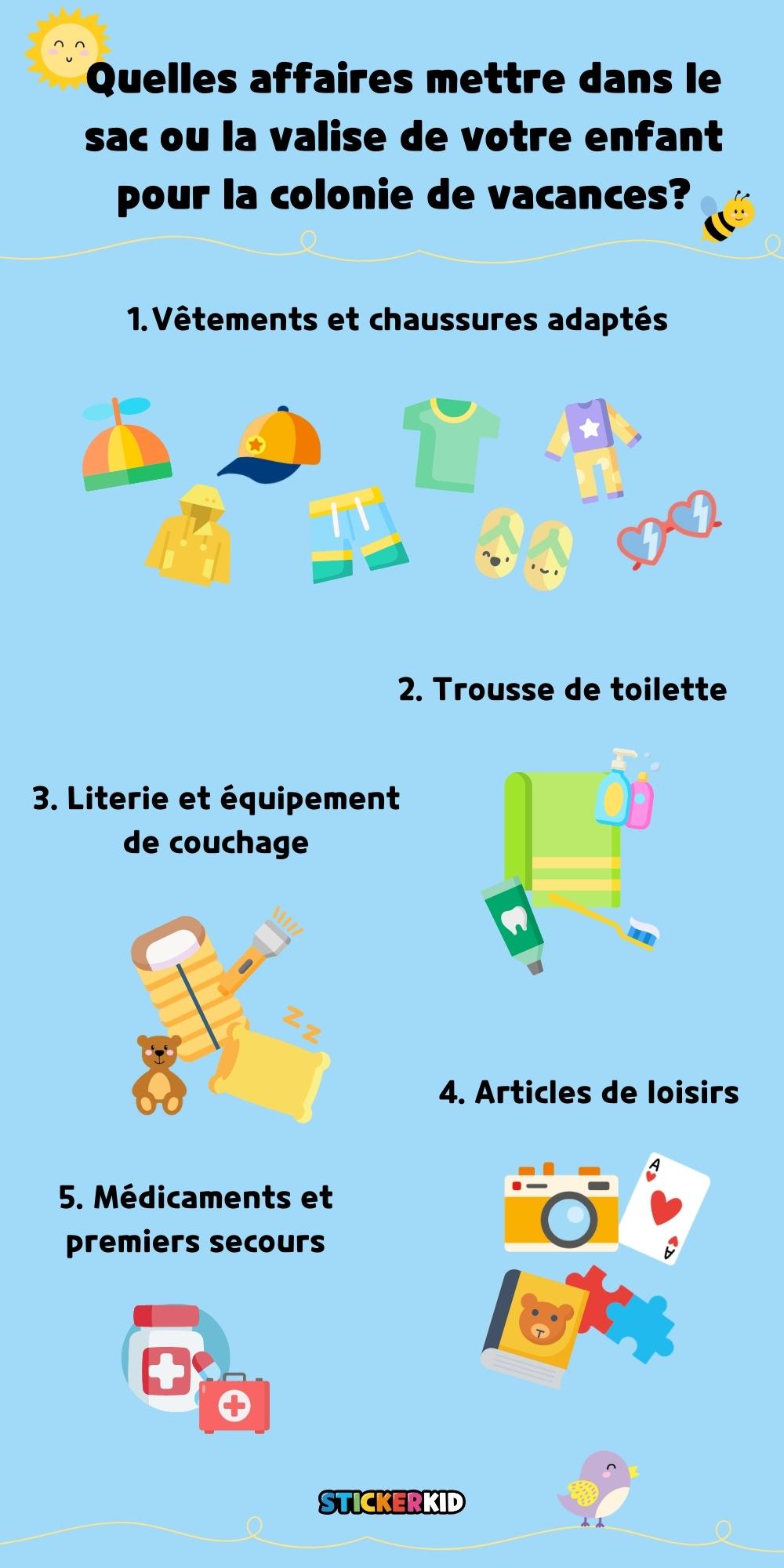 Colonies de vacances notre liste d
