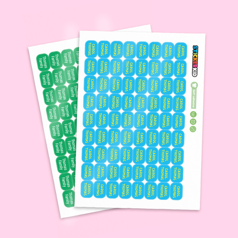 80 Peel and stick labels | 100% customizable | Kids Labels | Made in ...